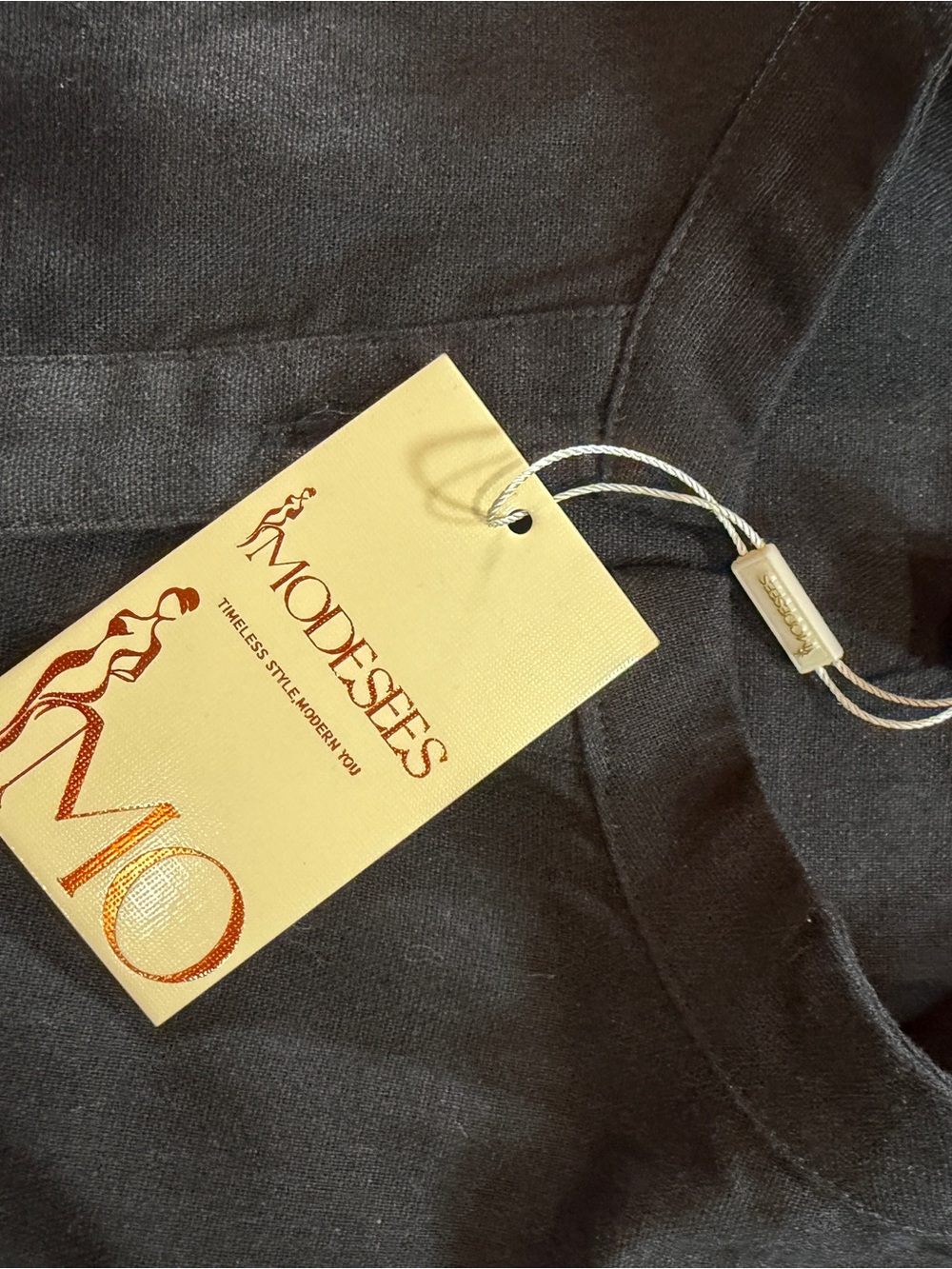 Women's Black Cotton Linen Sleeveless Collared Jumpsuit With Cargo Pockets Sz L - Picture 6 of 14